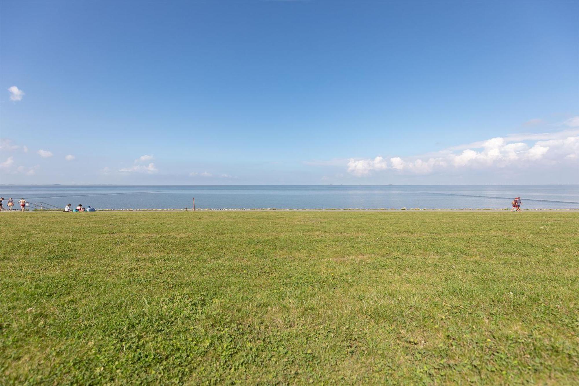 Apartment N14 Direkt Am Nordseedeich Mit Blick Auf Den See Nordstrand Kültér fotó